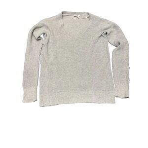 Gap lightweight‎ ribbed V-neck sweater vintage size Small heather grey gorpcore